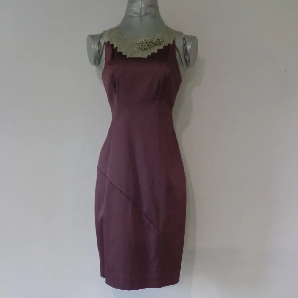 nine west purple dress Plus Size Nine West Dolman Faux-Wrap Midi Dress